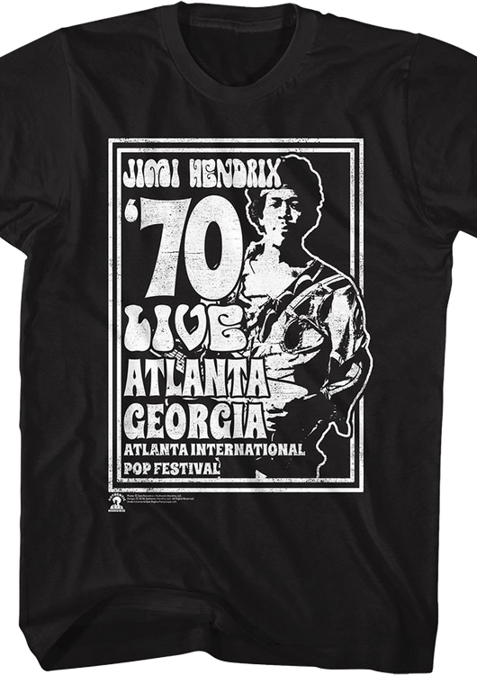 Atlanta International Pop Festival Jimi Hendrix T-Shirt - main product image