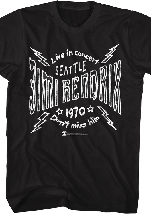 Seattle Concert Jimi Hendrix T-Shirt - main product image