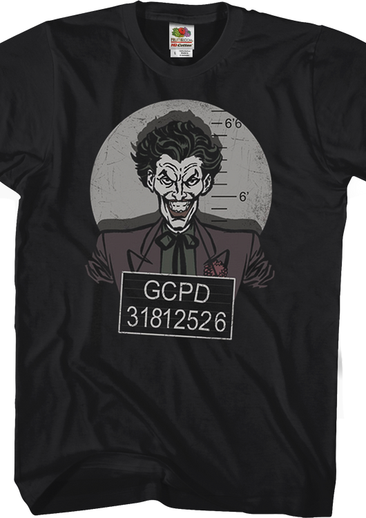 Joker Mug Shot Batman T-Shirt - main product image