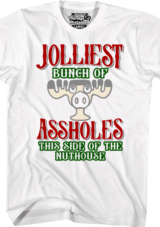 Jolliest Bunch Of Assholes Moose Mug Christmas Vacation T-Shirt - main product image