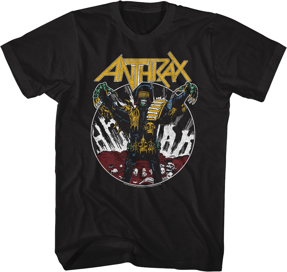 Judge Dredd Zombie Anthrax T-Shirt Judge Dredd Zombie Anthrax T-Shirt