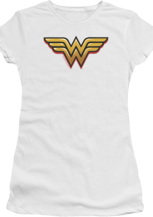 Ladies Airbrush Wonder Woman Logo DC Comics Shirt - main product image