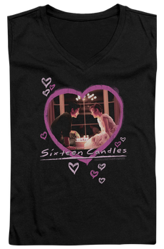 Junior Birthday Cake Sixteen Candles V-Neck Shirt