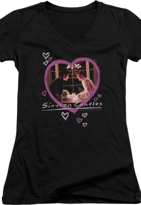 Junior Birthday Cake Sixteen Candles V-Neck Shirt