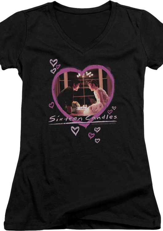 Junior Birthday Cake Sixteen Candles V-Neck Shirt - main product image