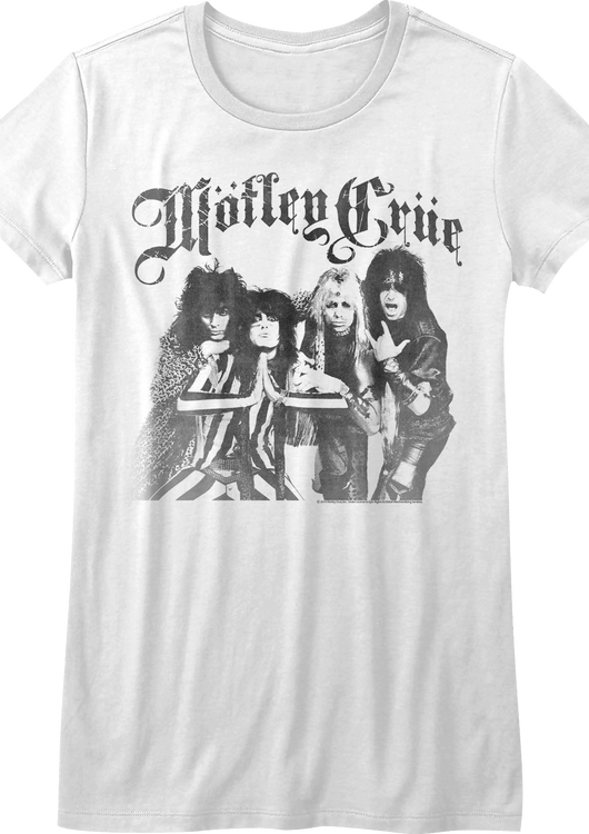 Ladies Black and White Motley Crue Shirt - main product image