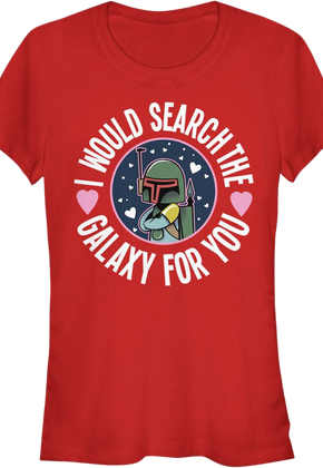 Ladies Boba Fett Search The Galaxy For You Star Wars Shirt