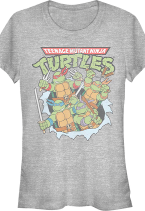 Ladies Breaking Through Teenage Mutant Ninja Turtles Shirt