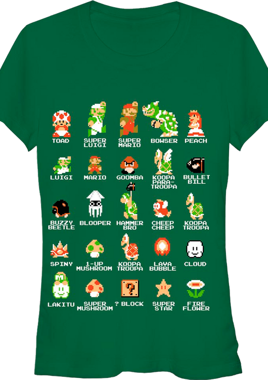 Ladies Cast of Super Mario Bros Shirt - main product image