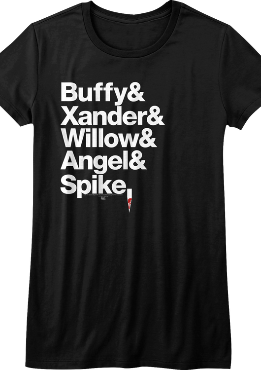 Womens Character Names Buffy The Vampire Slayer Shirt - main product image