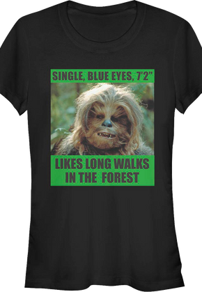 Ladies Chewbacca Personal Ad Star Wars Shirt