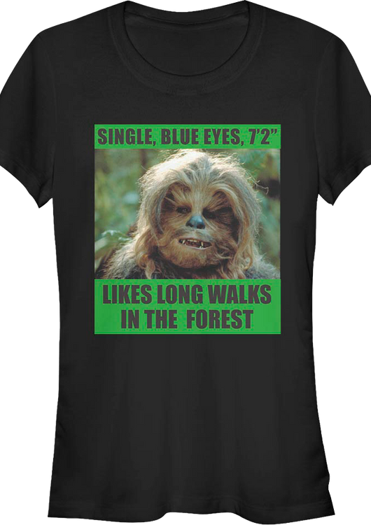 Ladies Chewbacca Personal Ad Star Wars Shirt - main product image