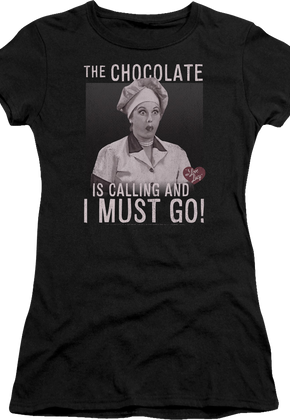 Ladies Chocolate Is Calling I Love Lucy Shirt