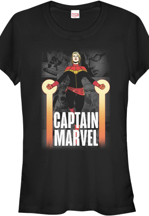 Ladies Collage Captain Marvel Shirt