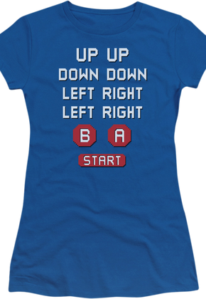 Ladies Contra Cheat Code 30 Lives Shirt
