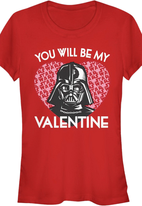 Ladies Darth Vader Valentine Star Wars Shirt