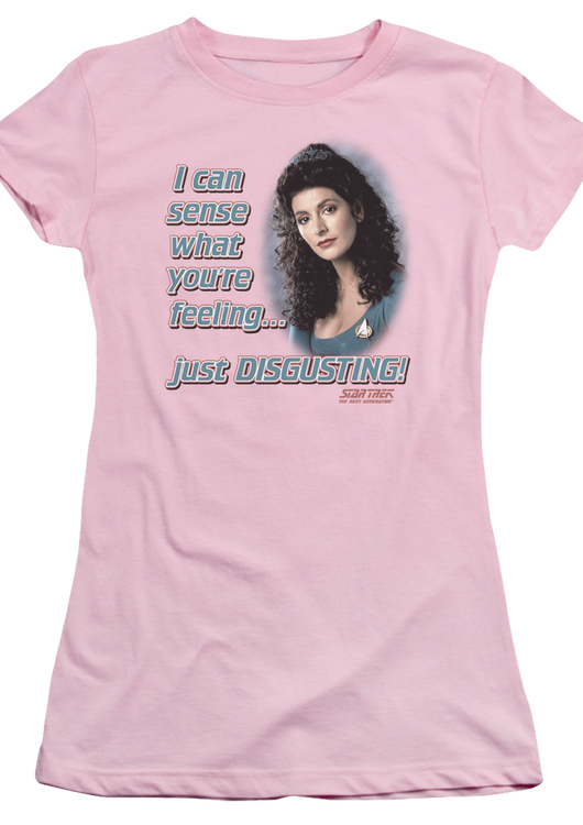 Ladies Pink Deanna Troi Star Trek The Next Generation Shirt - main product image