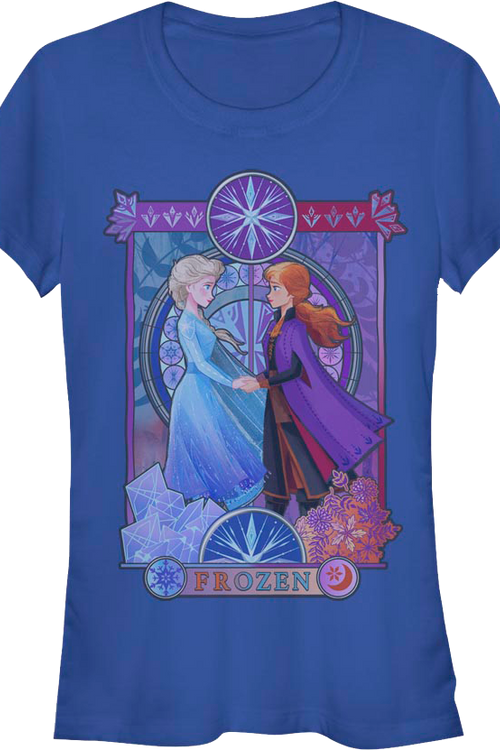 Ladies Elsa And Anna Frozen Shirt