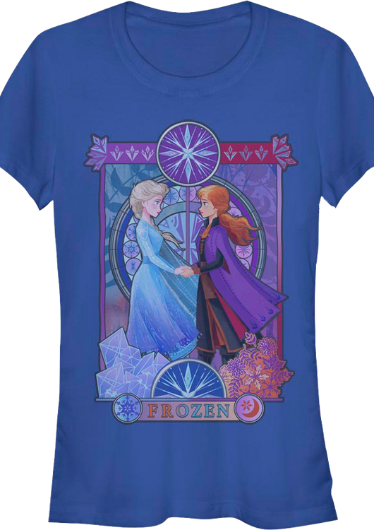 Ladies Elsa And Anna Frozen Shirt - main product image