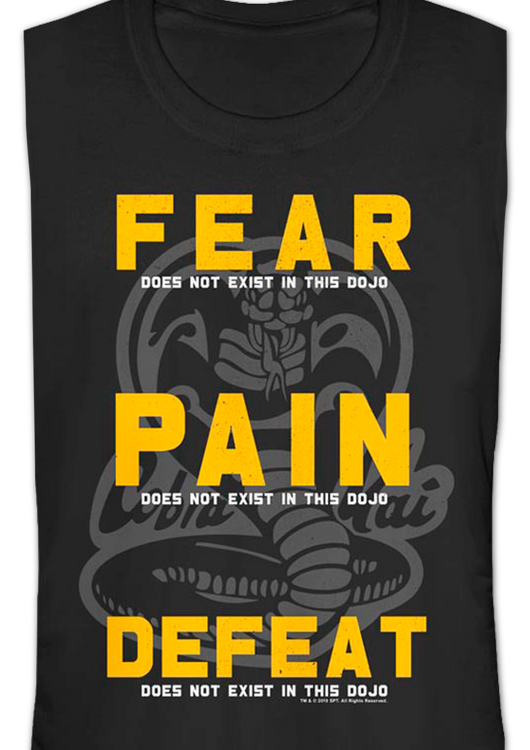 Ladies Fear Pain Defeat Do Not Exist In This Dojo Cobra Kai Shirt - main product image