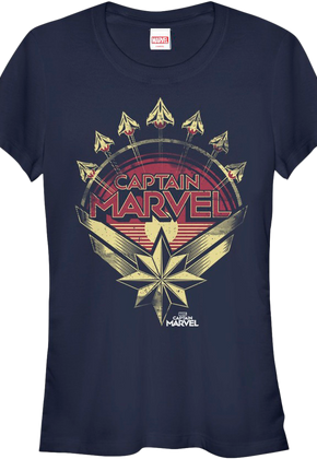 Ladies Fighter Planes Captain Marvel Shirt