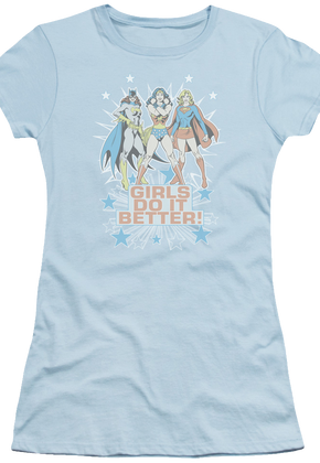 Ladies Girls Do It Better DC Comics Shirt