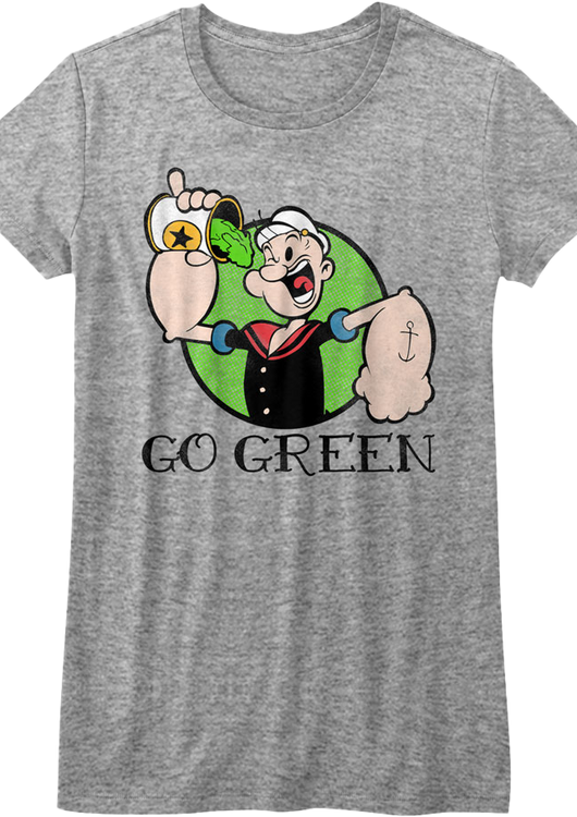 Womens Go Green Popeye Shirt - main product image