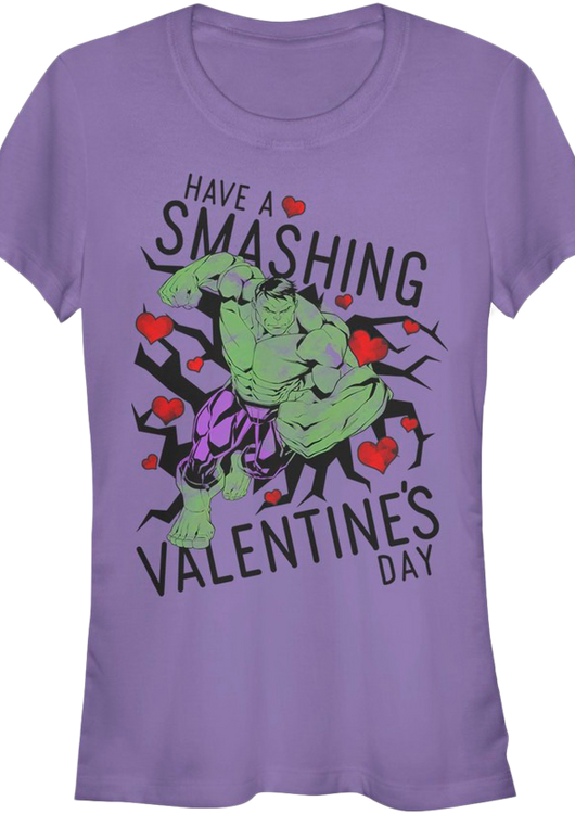 Ladies Have A Smashing Valentine's Day Incredible Hulk Shirt - main product image
