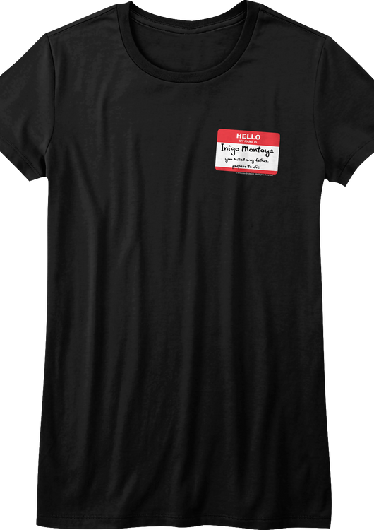 Womens Hello My Name Is Inigo Montoya Princess Bride Shirt - main product image