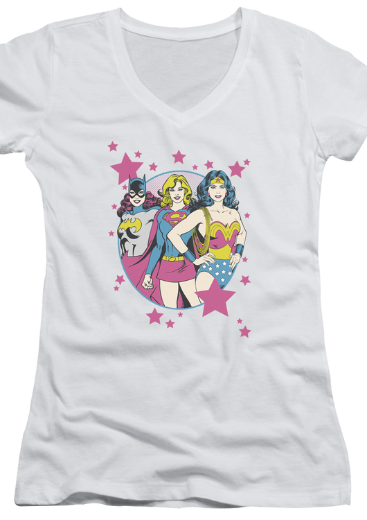 Junior Heroines of DC Comics V-Neck Shirt - main product image