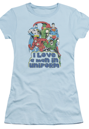 Ladies I Love A Man In Uniform DC Comics Shirt
