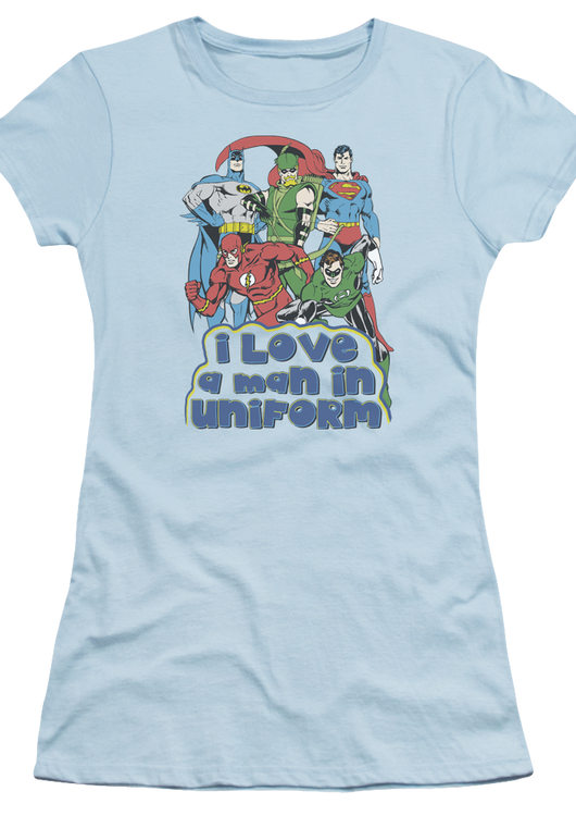 Ladies I Love A Man In Uniform DC Comics Shirt - main product image
