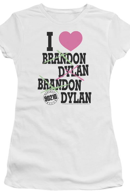 Ladies I Love Brandon and Dylan Beverly Hills 90210 Shirtmain product image