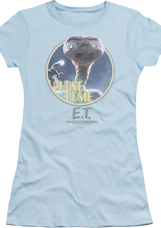 Ladies Light Blue Phone Home ET Shirt - main product image