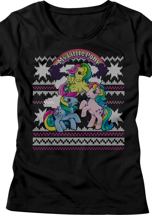 Womens My Little Pony Faux Knit Christmas Shirt - main product image
