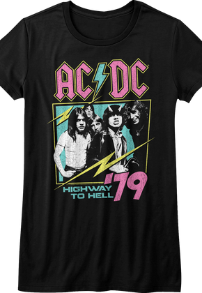 Womens Neon Highway To Hell ACDC Shirt