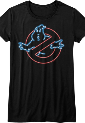 Womens Neon Logo Real Ghostbusters Shirt