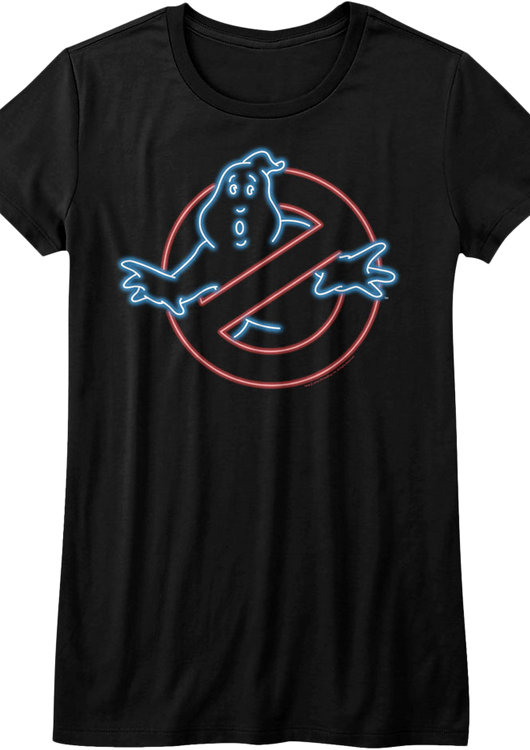 Womens Neon Logo Real Ghostbusters Shirt - main product image