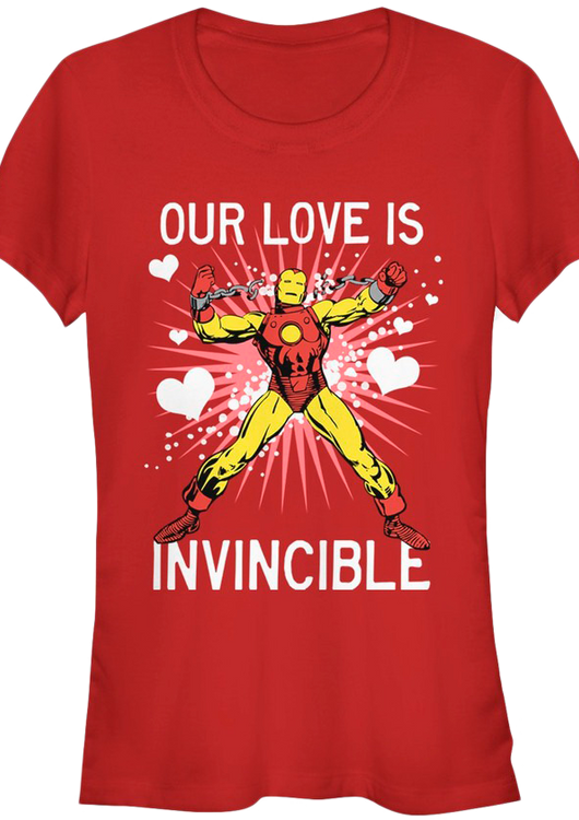 Ladies Our Love Is Invincible Iron Man Shirt - main product image