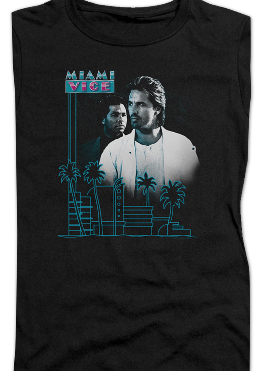 Ladies Palm Trees Miami Vice Shirt - main product image
