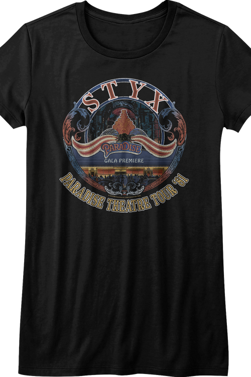 Womens Paradise Theatre Tour Styx Shirtmain product image