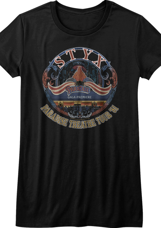 Womens Paradise Theatre Tour Styx Shirt - main product image