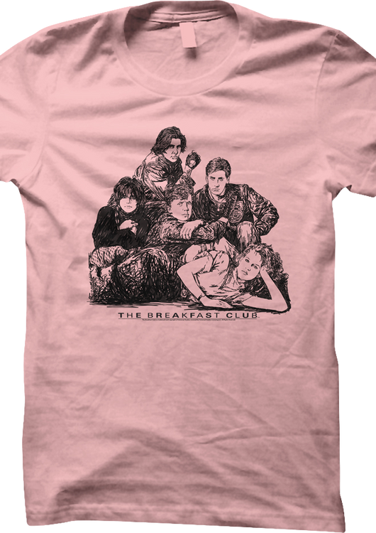 Ladies Pink Breakfast Club Shirt - main product image