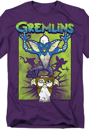Ladies Purple Gizmo's Nightmare Gremlins Shirt