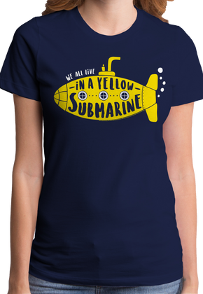 Ladies Yellow Submarine Beatles Shirt