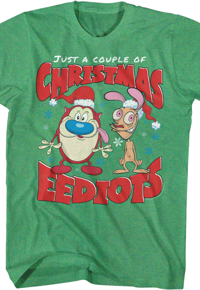 Just A Couple Of Christmas Eediots Ren And Stimpy T-Shirt
