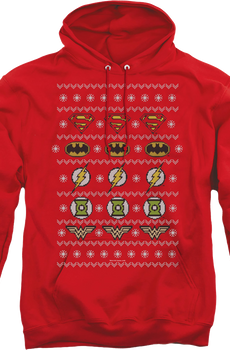 Justice League Ugly Faux Knit DC Comics Hoodie