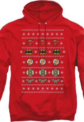 Justice League Ugly Faux Knit DC Comics Hoodie