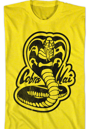 Karate Kid Yellow Cobra Kai Logo T-Shirt