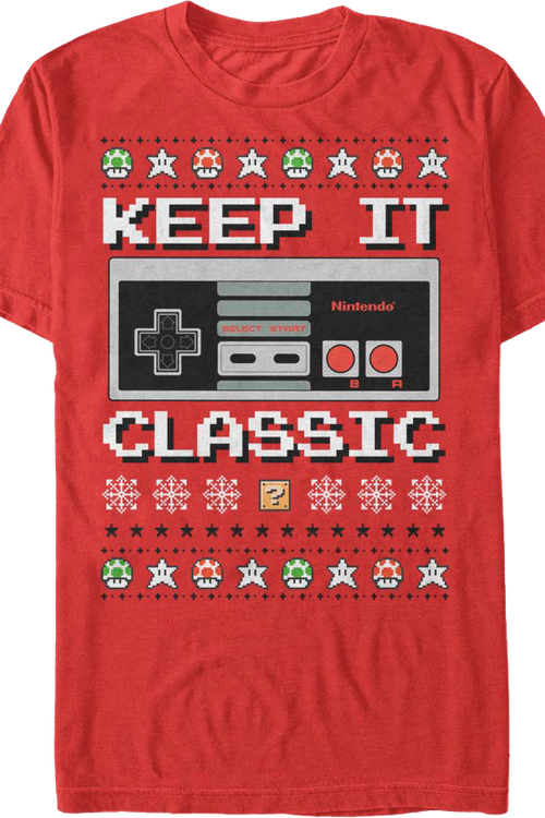 Keep It Classic Nintendo Christmas T-Shirtmain product image